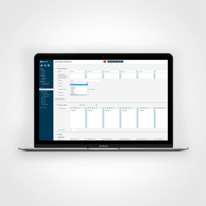 Anpassung des Produktkataloges über ein CMS