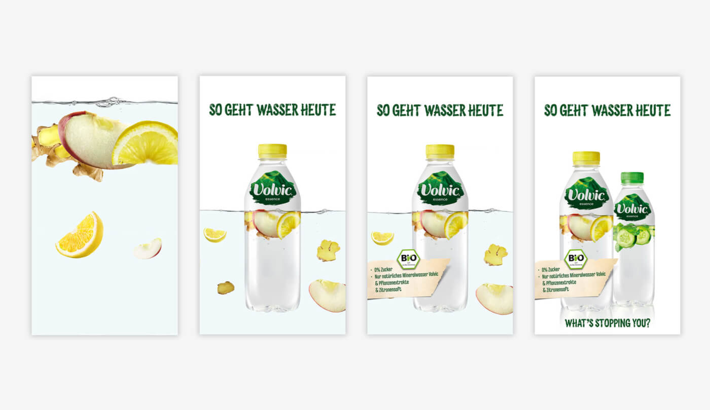 Digital-Out-of-Home-Banner für Volvic von DRID