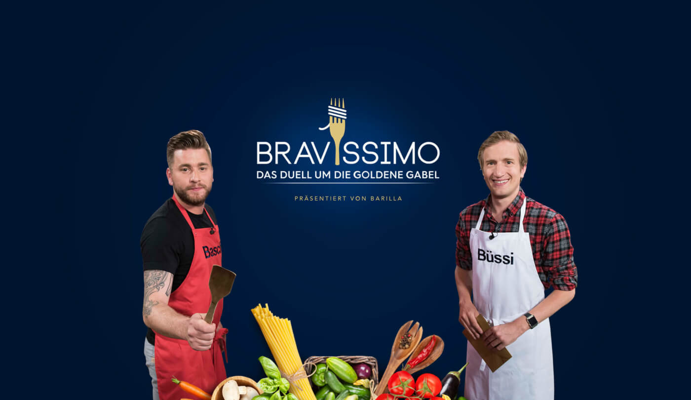 Microsite-Header für die Pasta-Kochshow Bravissimo