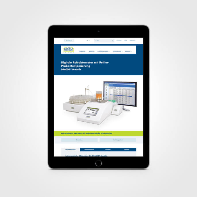 Ein Krüss-Refraktometer in der Online-Präsentation