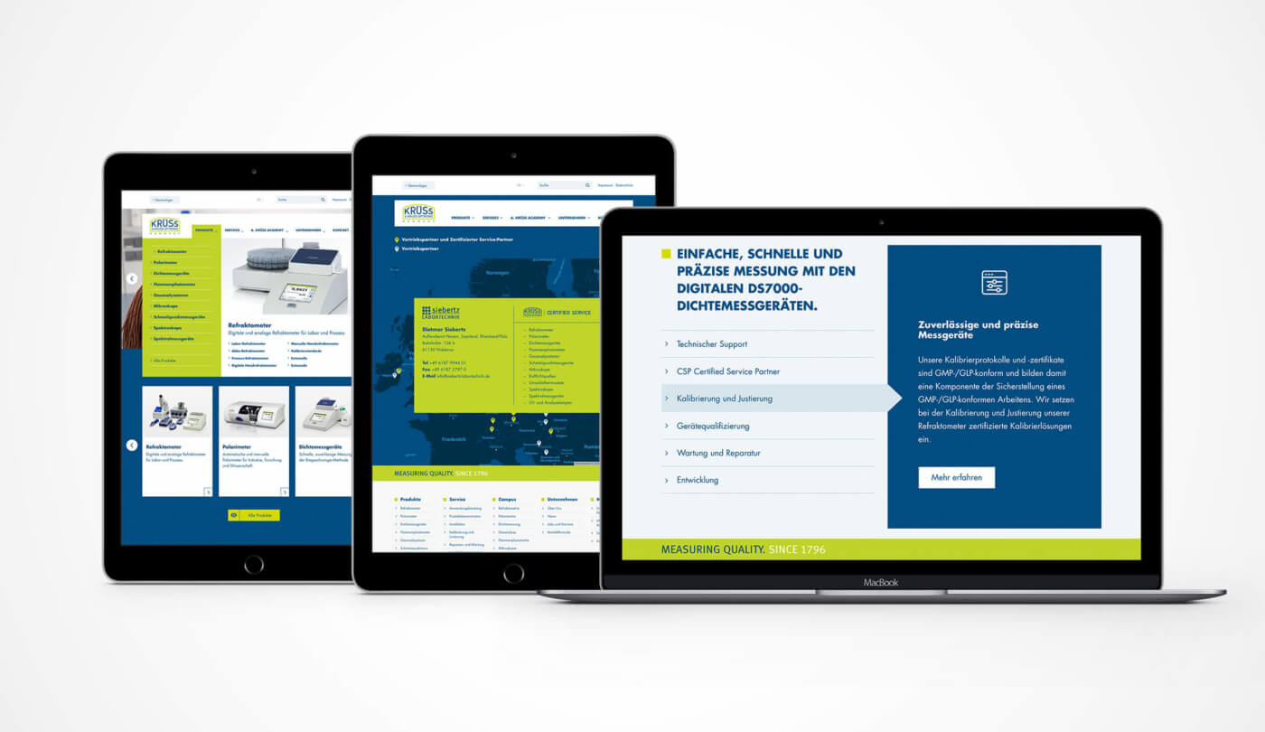 Content-Seiten zur Messpräzision mit Krüss-Geräten