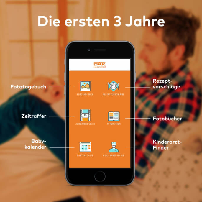 Die Mobile-App „Die ersten 3 Jahre“ für junge Eltern