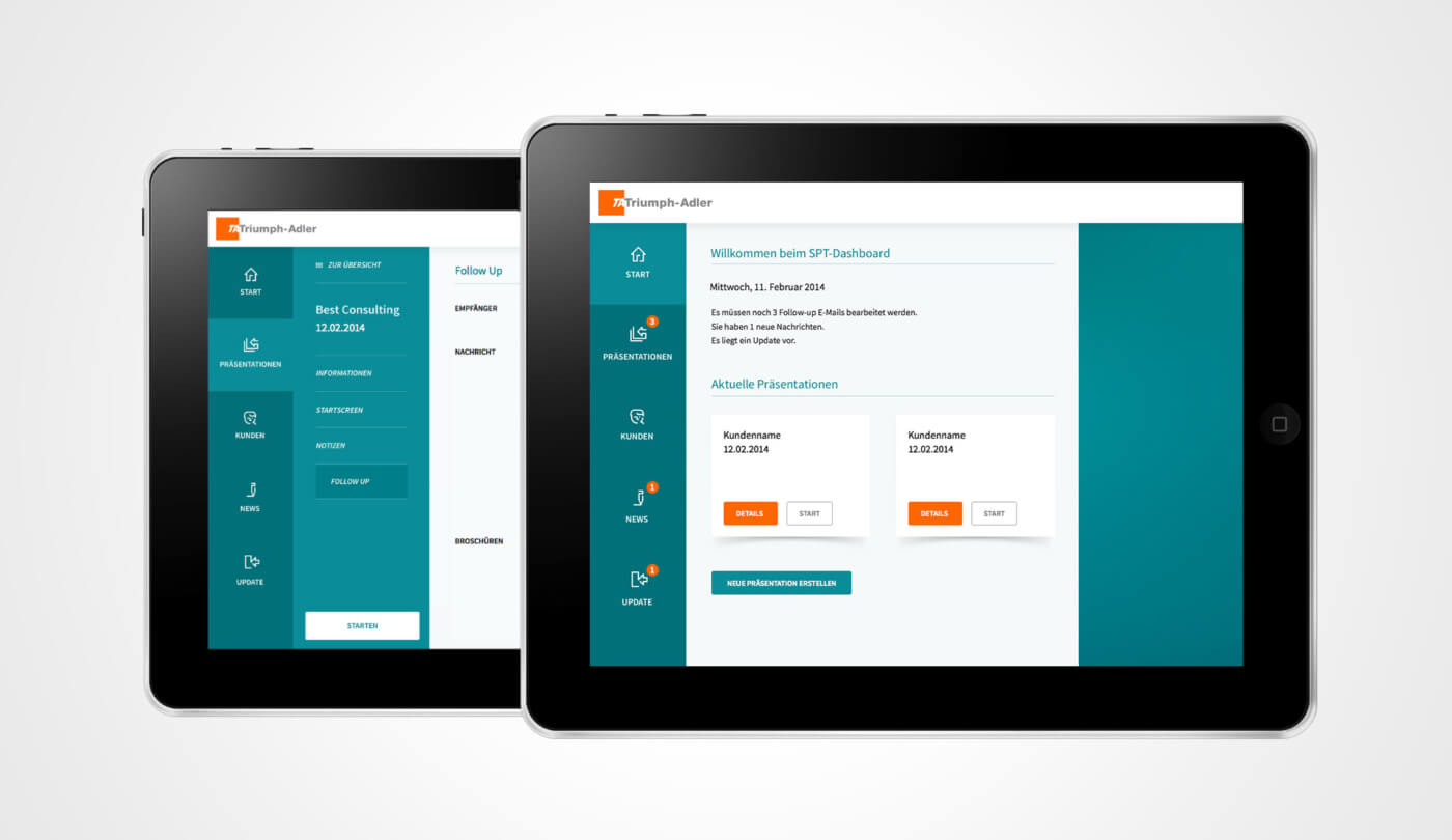 Modernes Interface-Design mit getesteter Usability