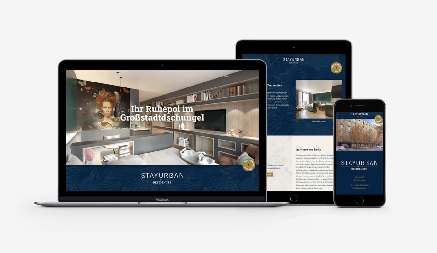 Microsite zur Vorab-Präsentation der neuen Stayurban-Apartments