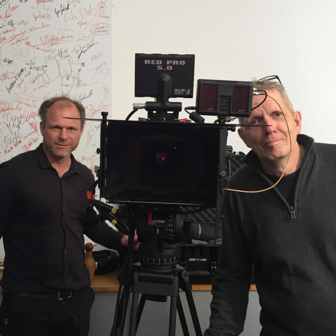 Filmteam beim Videodreh für den Mitarbeiterfilm