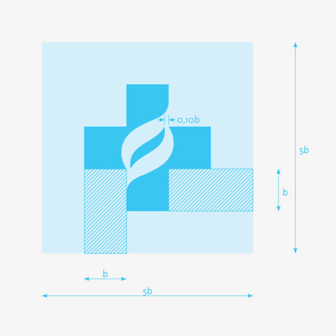 Das neue Logo mit Vermaßung