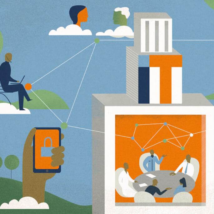 Grafik zur Revolution der Arbeitswelt