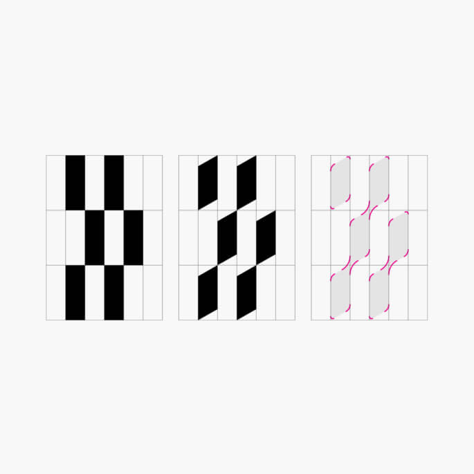 Drei Steps beim Logo-Design