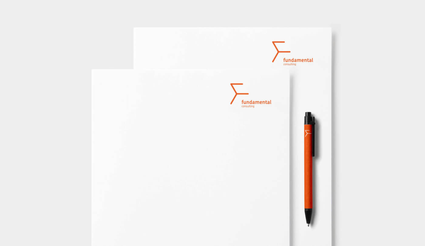 Geschäftsausstattung mit dem neuen Logo