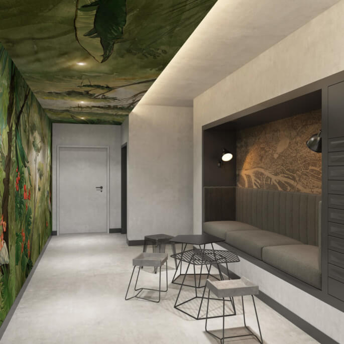 Kreatives Ambiente im Stayurban Apartment-Haus