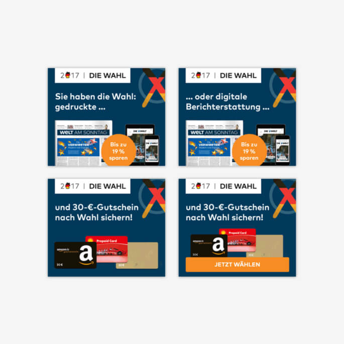 Banner-Kampagne zur Bundestagswahl-Promotion