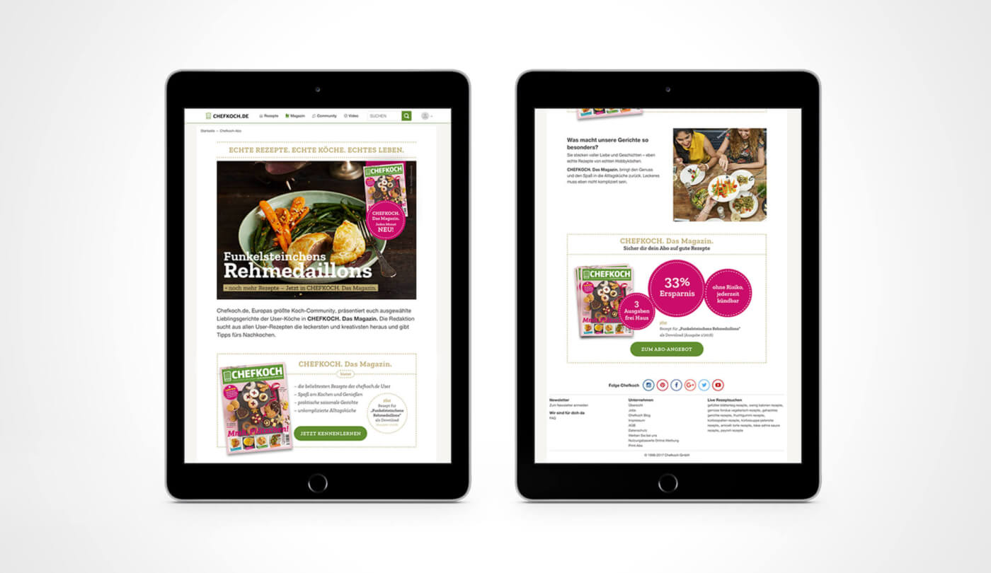 Digitale Abokampagne für das Chefkoch-Magazin