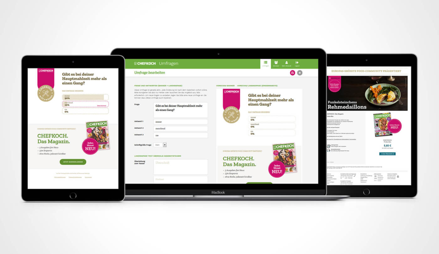 Mit der DRID-Software Campanero erstellte Online-Umfrage zur Leadgenerierung