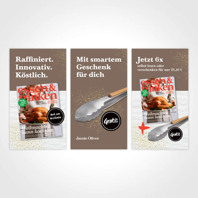 Display Ads für die e&t Weihnachtskampagne