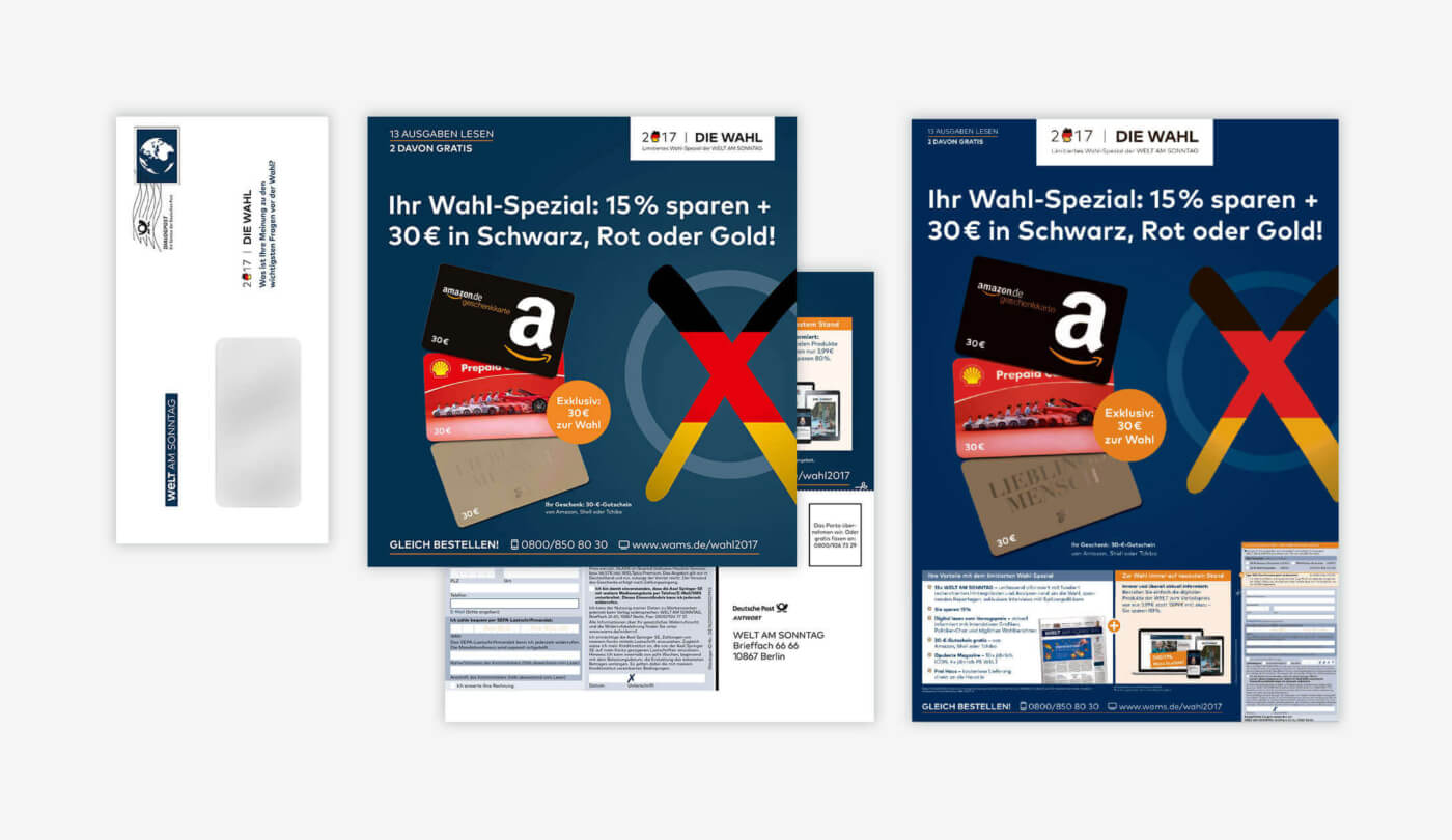 Crossmedia-Kampagne zum Thema Bundestagswahl für die WELT AM SONNTAG