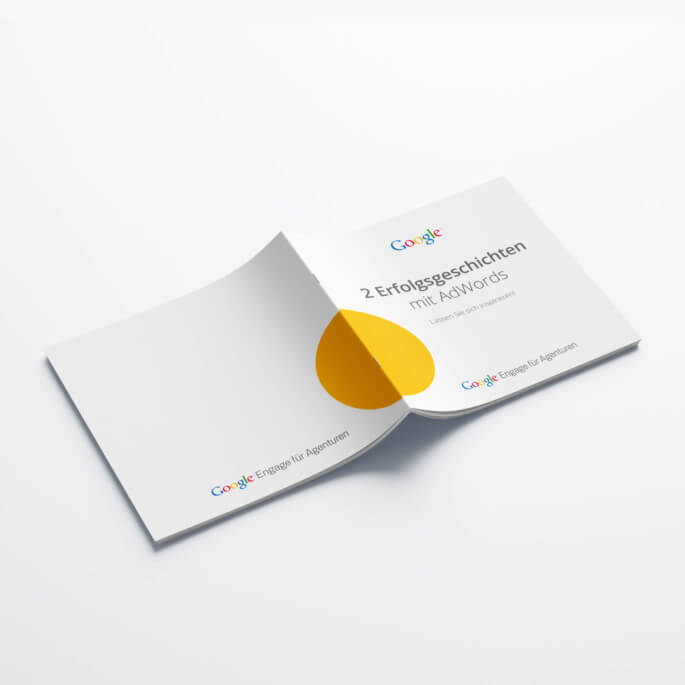 Werbeflyer zu erfolgreichen Google-Cases