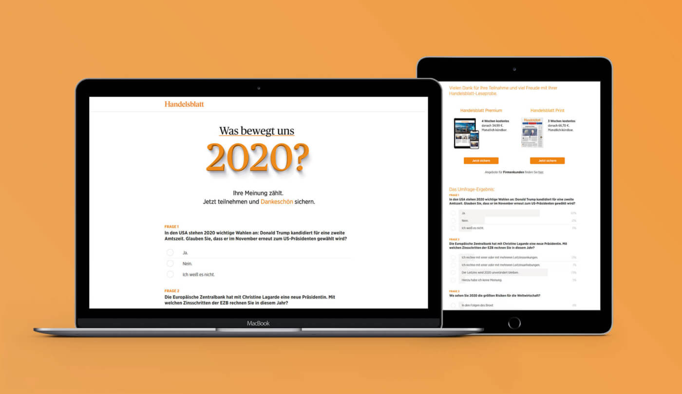 Mit dem DRID-Tool „Campanero“ entwickelte Online-Umfrage