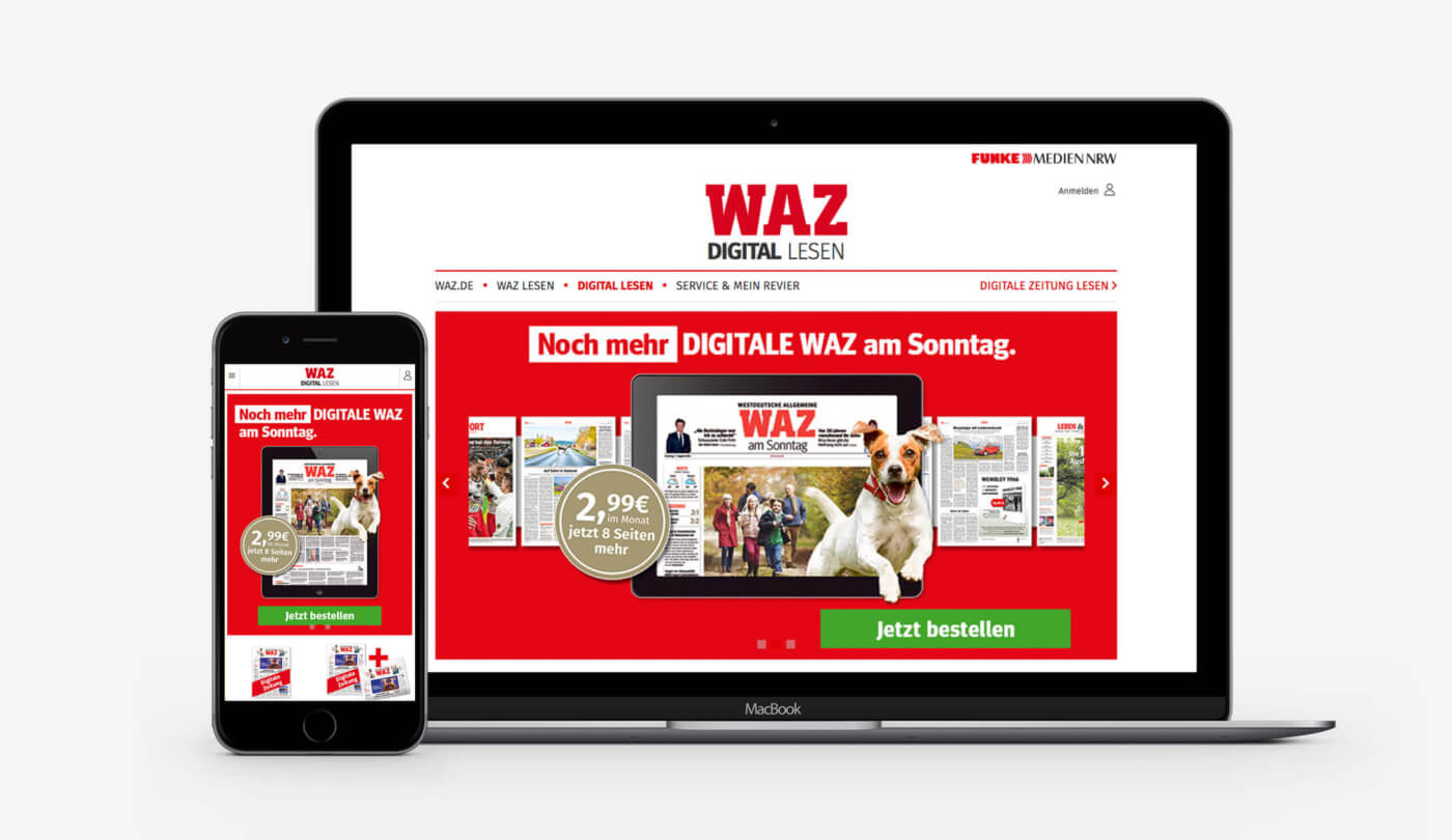 Aboshop der Digitalen WAZ am Sonntag