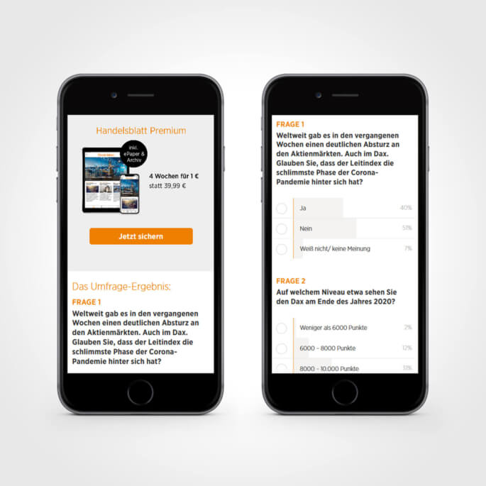 Die Antworten der Befragten in der mobilen Darstellung